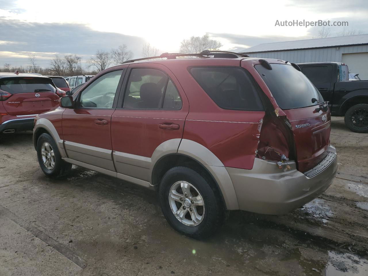 2006 Kia Sorento Ex Maroon vin: KNDJD733265586347