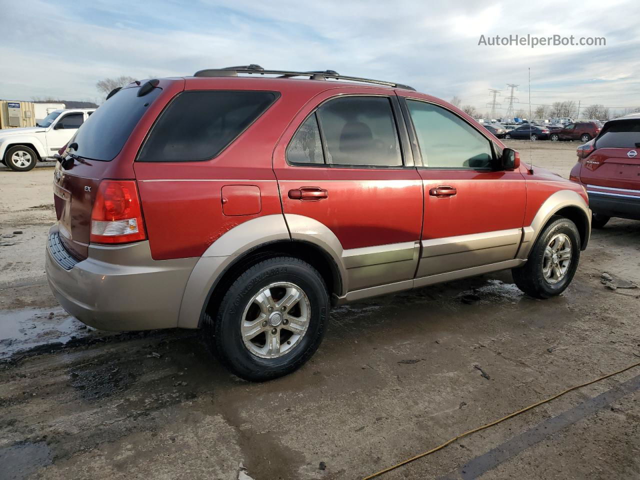 2006 Kia Sorento Ex Maroon vin: KNDJD733265586347