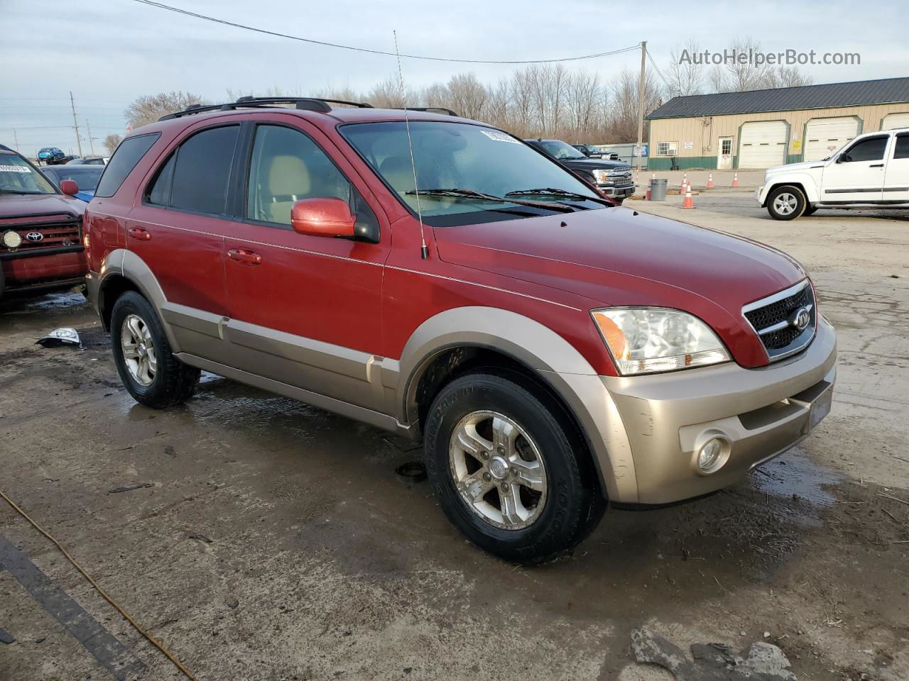 2006 Kia Sorento Ex Maroon vin: KNDJD733265586347