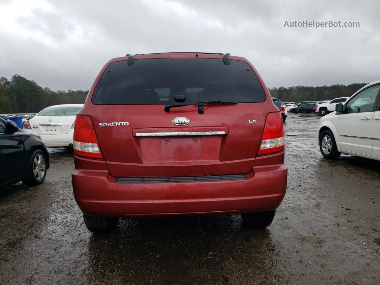 2006 Kia Sorento Ex Burgundy vin: KNDJD733365556094