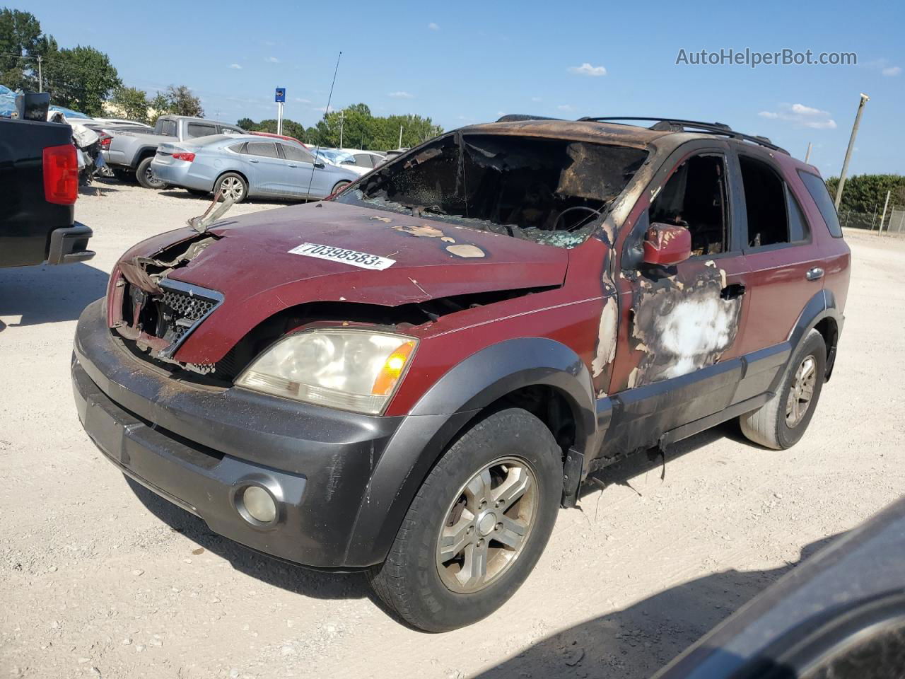 2006 Kia Sorento Ex Red vin: KNDJD733365636933