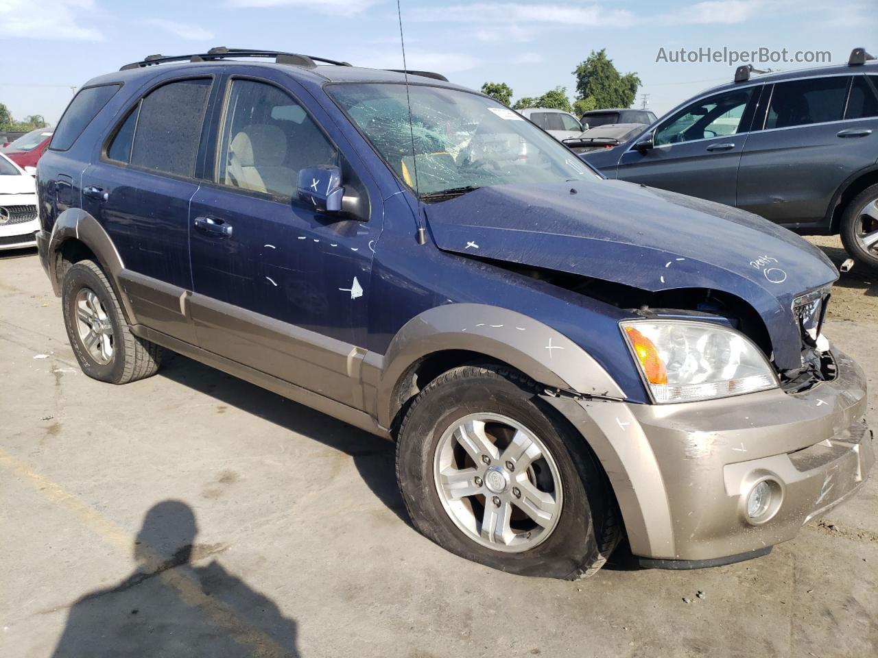 2006 Kia Sorento Ex Blue vin: KNDJD733465651523