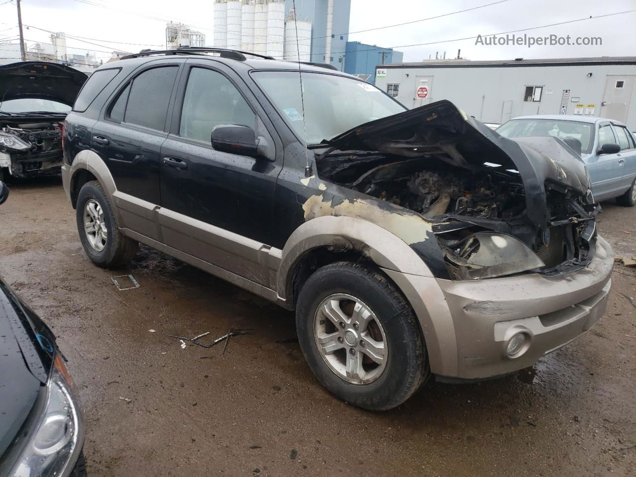 2006 Kia Sorento Ex Черный vin: KNDJD733665623741