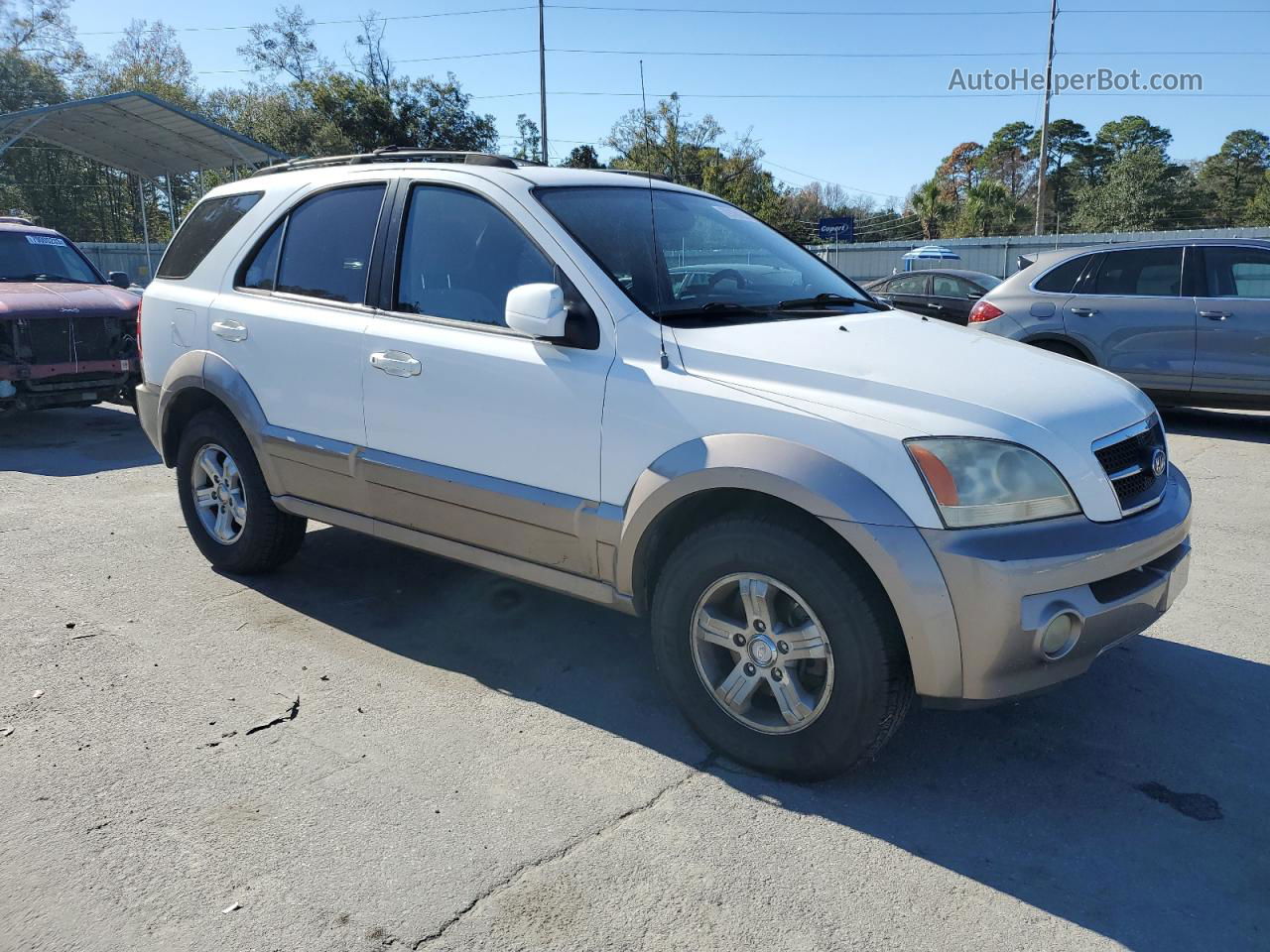 2006 Kia Sorento Ex White vin: KNDJD733665645660