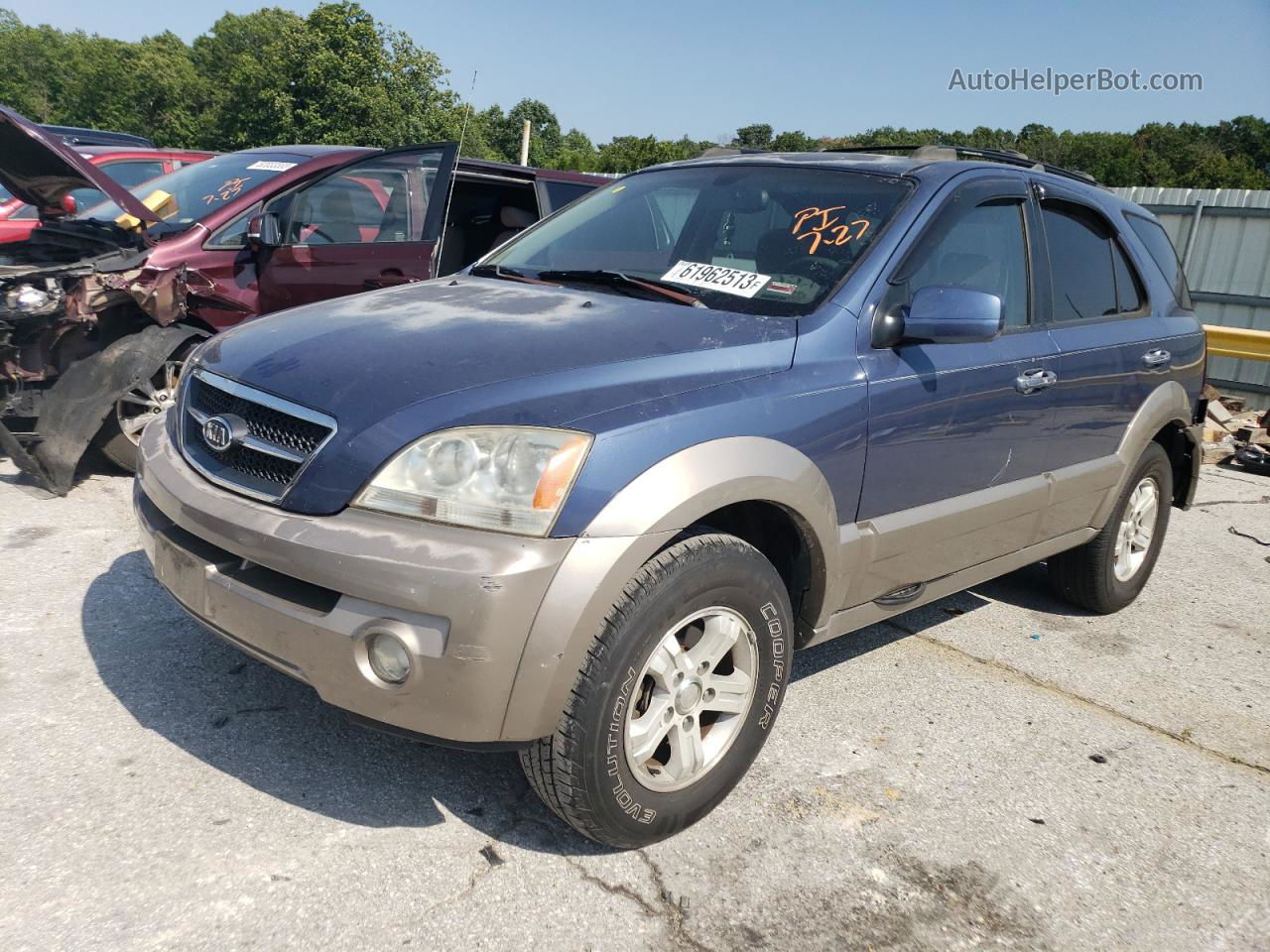 2006 Kia Sorento Ex Blue vin: KNDJD733865588328