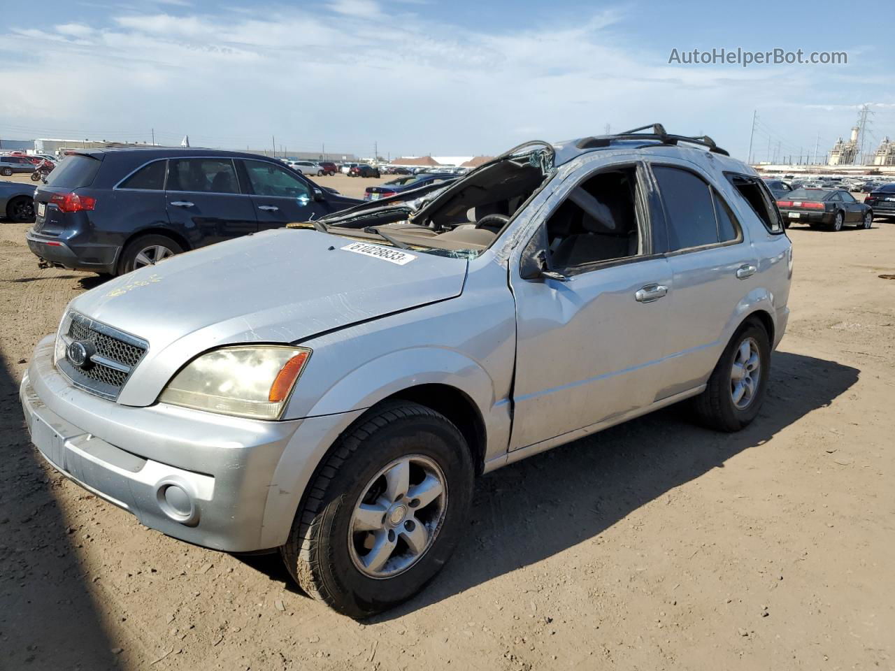 2006 Kia Sorento Ex Silver vin: KNDJD733965536013