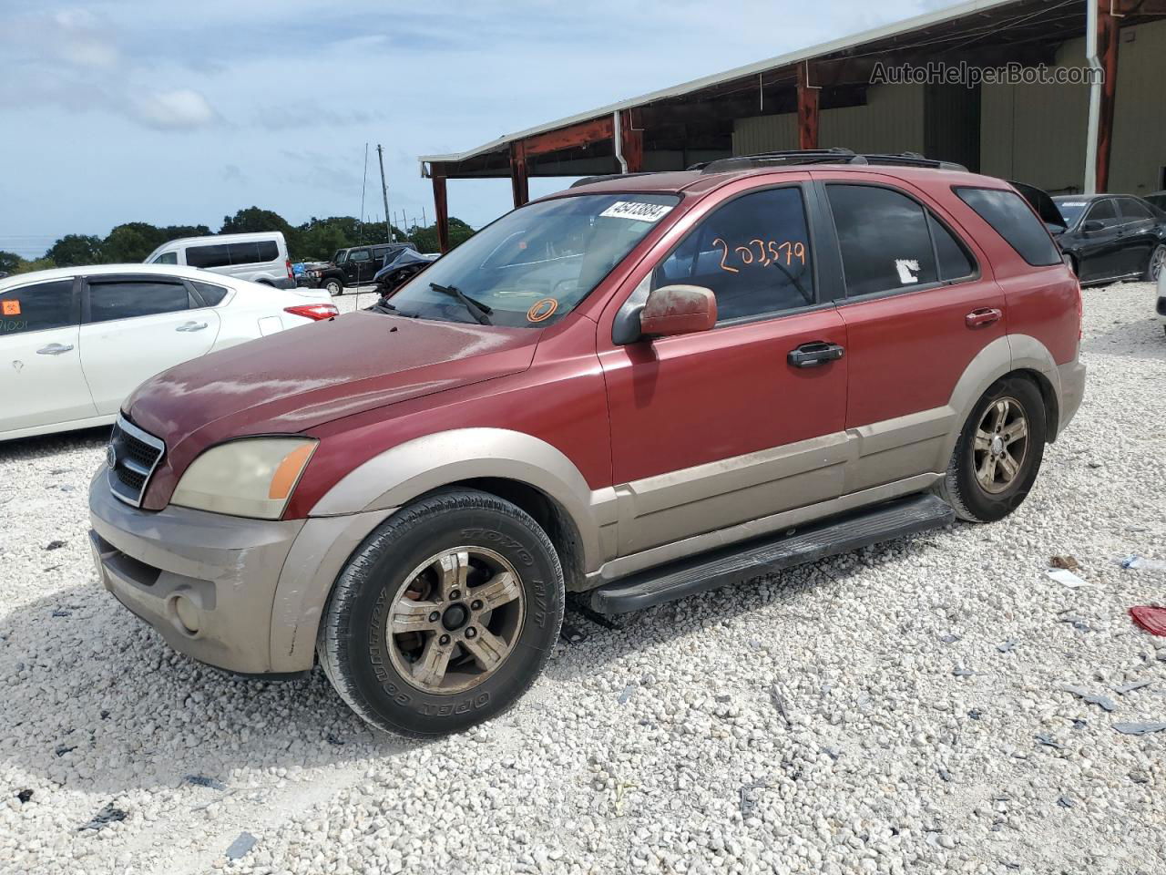 2006 Kia Sorento Ex Burgundy vin: KNDJD733965550347