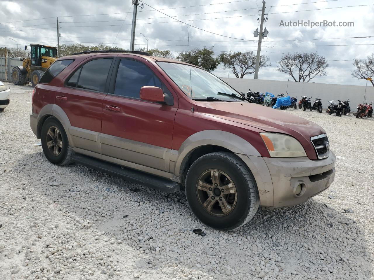 2006 Kia Sorento Ex Burgundy vin: KNDJD733965550347