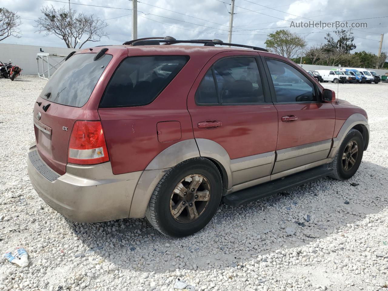 2006 Kia Sorento Ex Burgundy vin: KNDJD733965550347