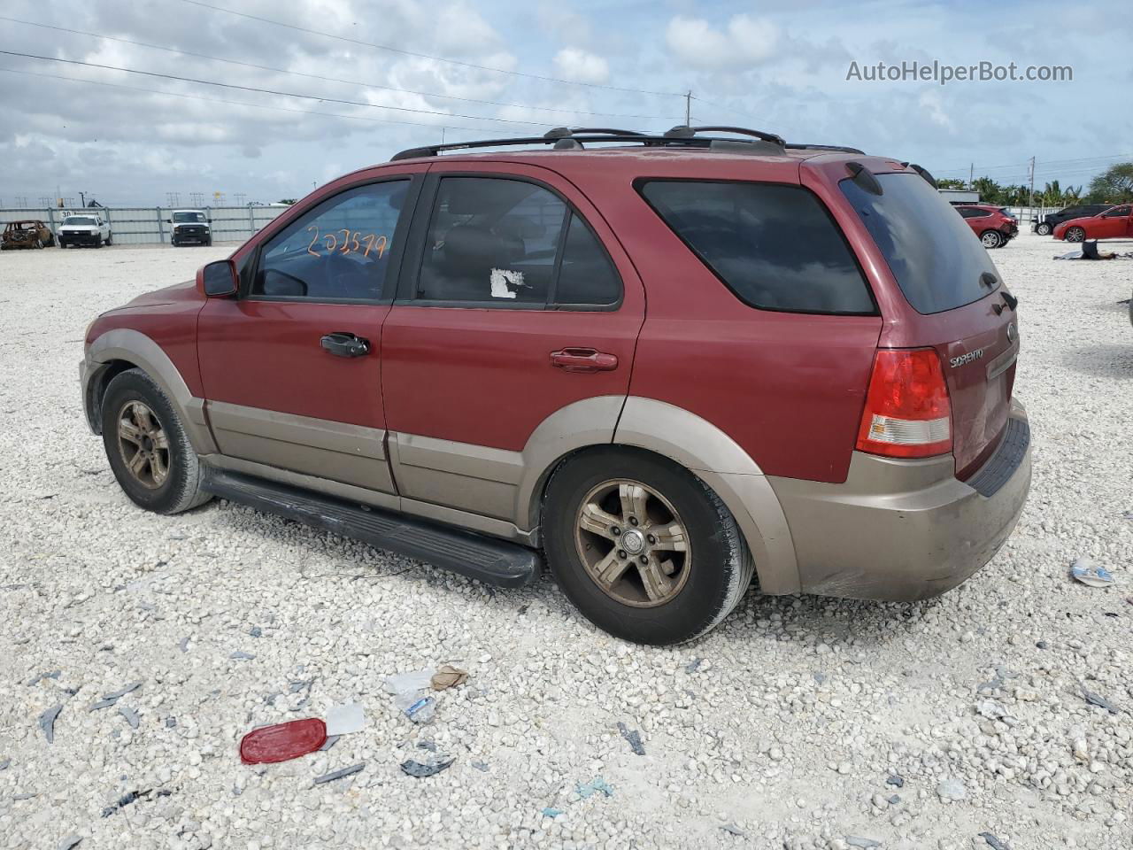 2006 Kia Sorento Ex Burgundy vin: KNDJD733965550347