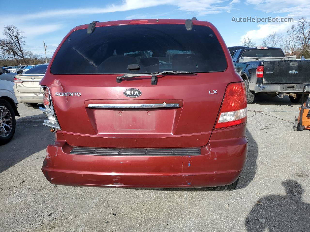 2006 Kia Sorento Ex Red vin: KNDJD733965609767