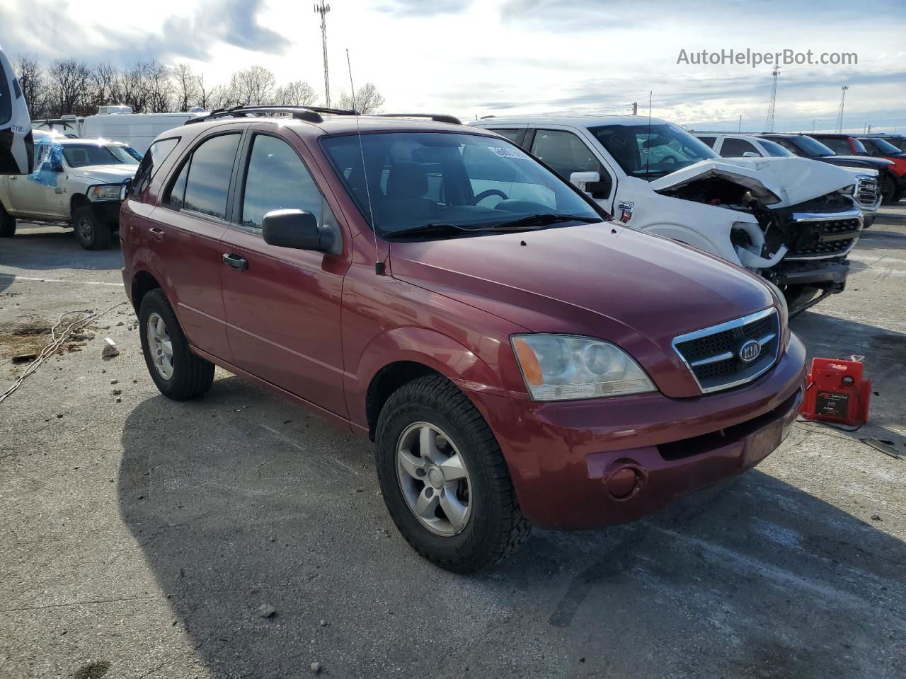 2006 Kia Sorento Ex Red vin: KNDJD733965609767