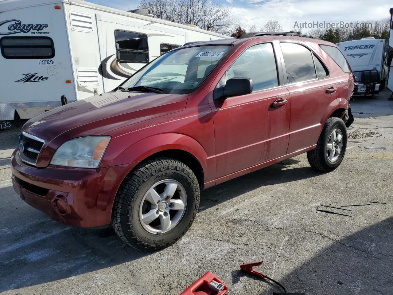 2006 Kia Sorento Ex Red vin: KNDJD733965609767