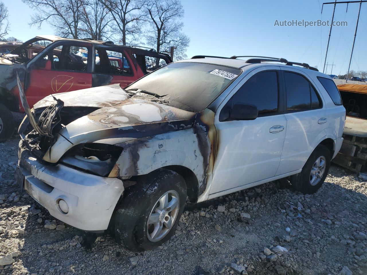 2006 Kia Sorento Ex White vin: KNDJD733965635317