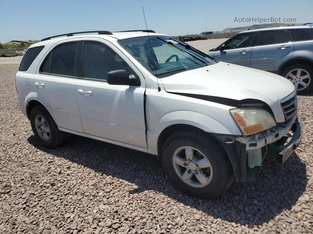 2008 Kia Sorento Ex White vin: KNDJD735185771476