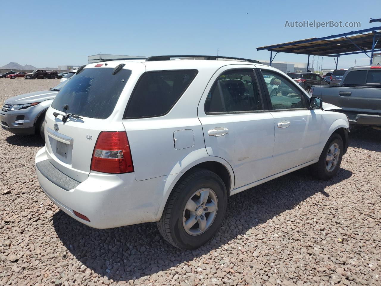 2008 Kia Sorento Ex White vin: KNDJD735185771476