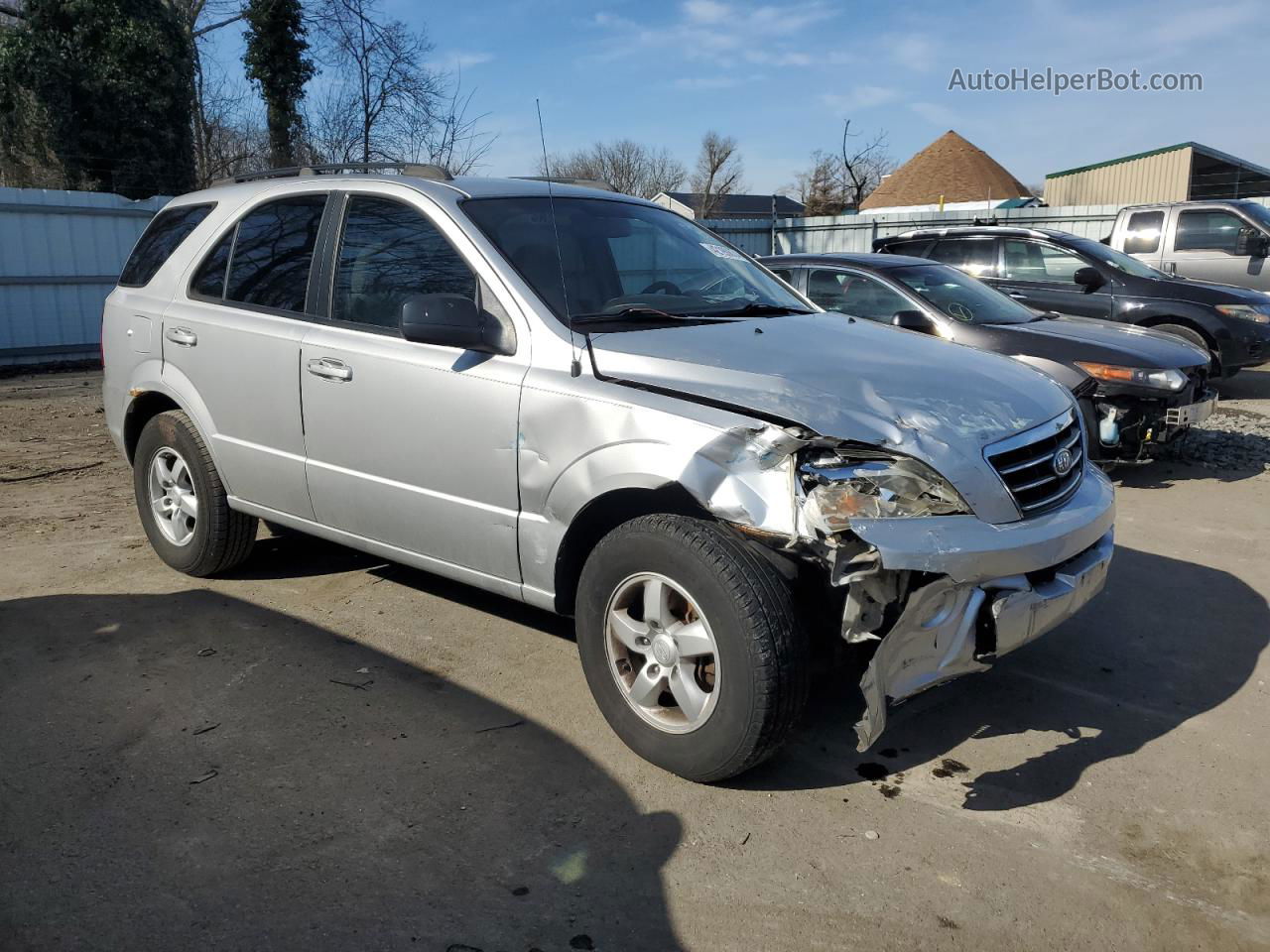 2008 Kia Sorento Ex Silver vin: KNDJD735385780731