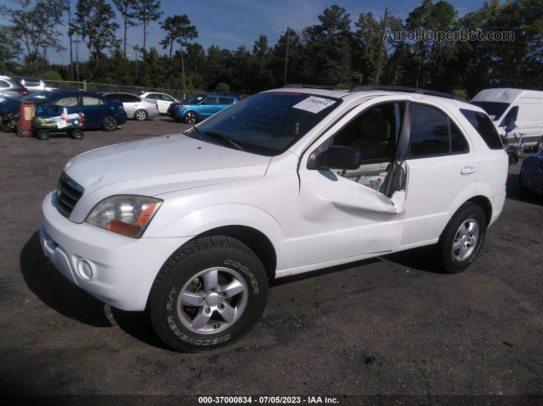 2008 Kia Sorento Lx White vin: KNDJD735385836652