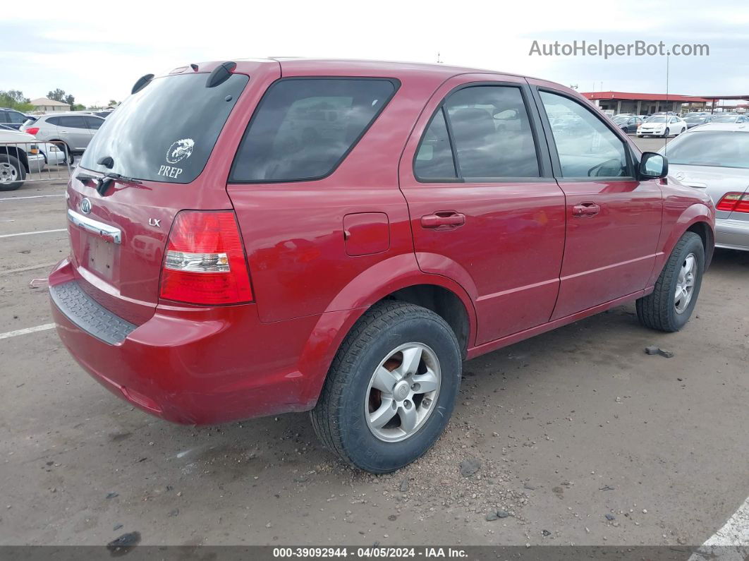 2008 Kia Sorento Lx Base Red vin: KNDJD735585801708