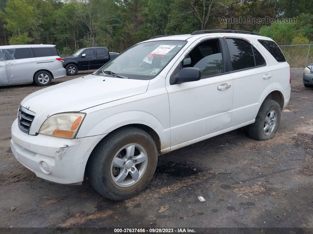 2008 Kia Sorento Lx White vin: KNDJD735585824616