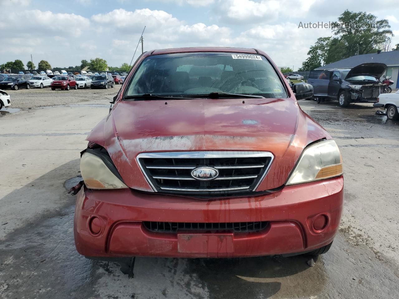 2008 Kia Sorento Ex Red vin: KNDJD735685815956