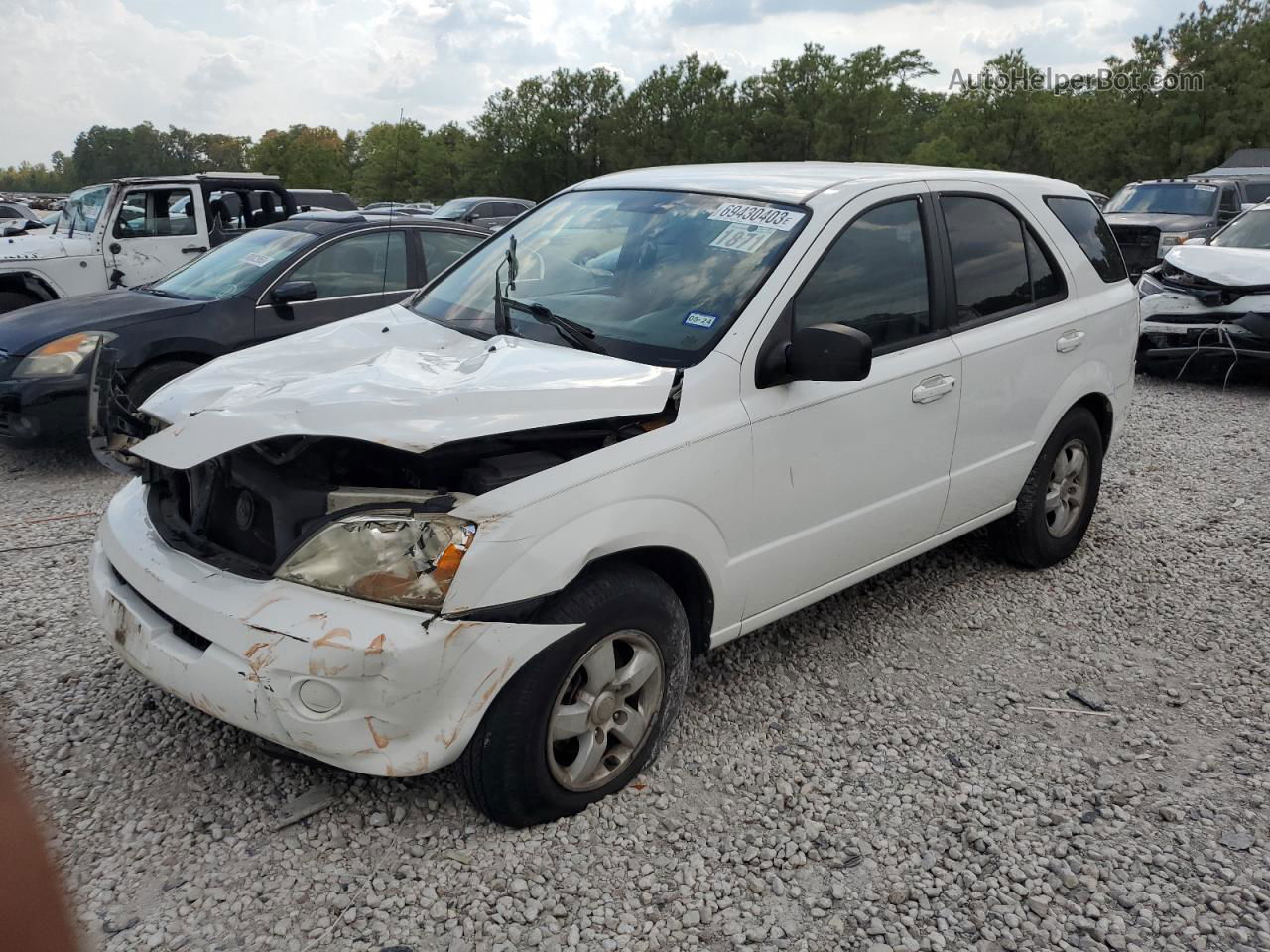 2008 Kia Sorento Ex White vin: KNDJD735785813763