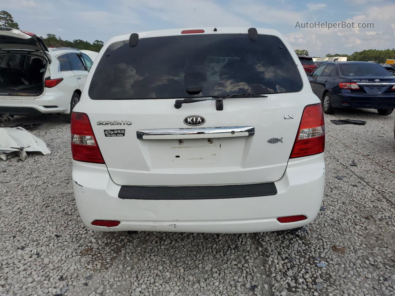 2008 Kia Sorento Ex White vin: KNDJD735785813763