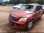 2008 Kia Sorento Lx Red vin: KNDJD735X85805883