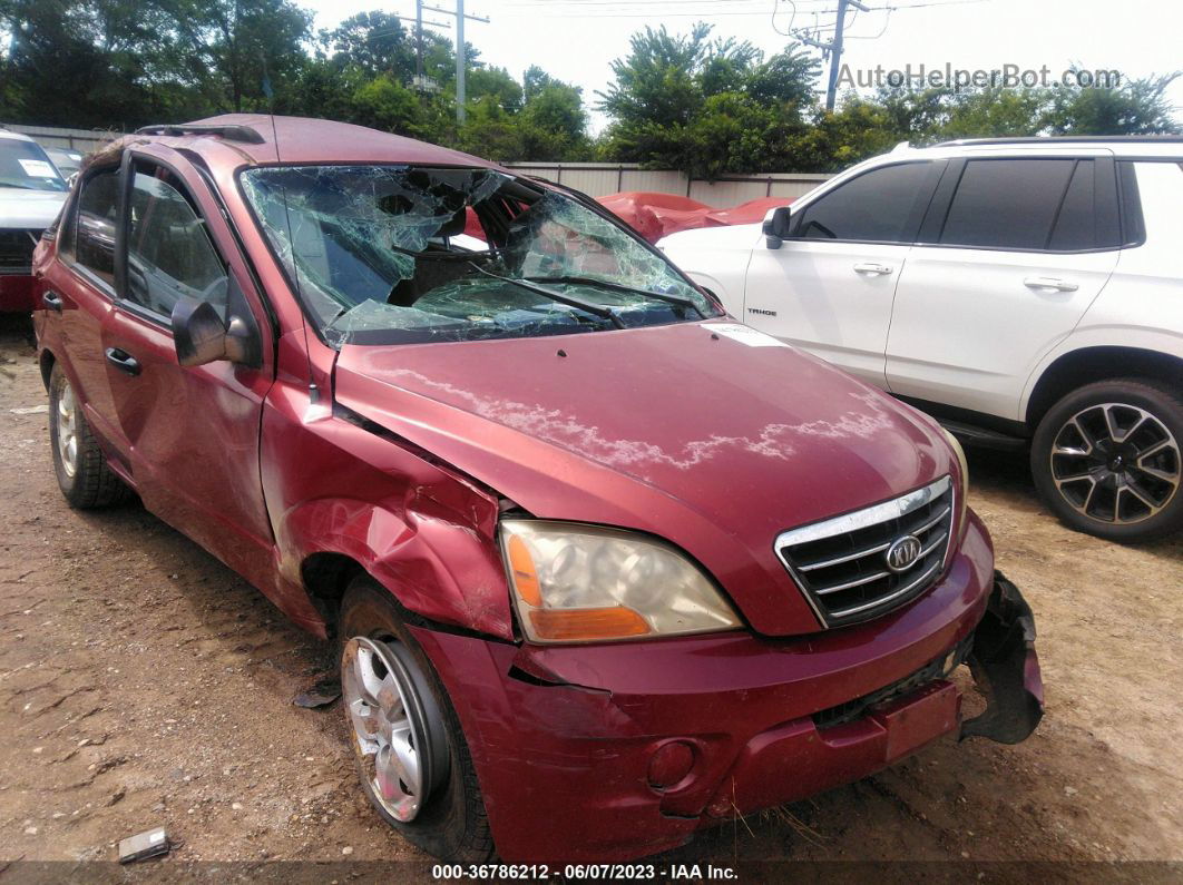 2008 Kia Sorento Lx Red vin: KNDJD735X85805883