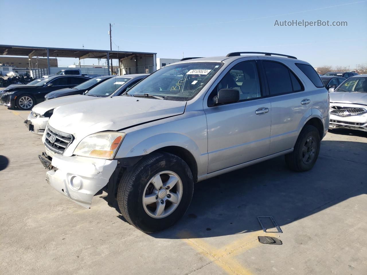 2008 Kia Sorento Ex Silver vin: KNDJD735X85819864