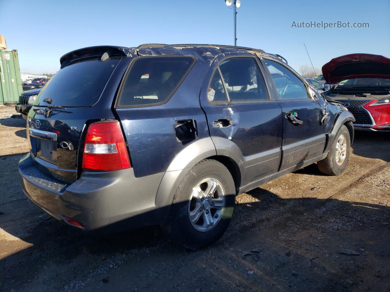 2008 Kia Sorento Ex Blue vin: KNDJD736685832491