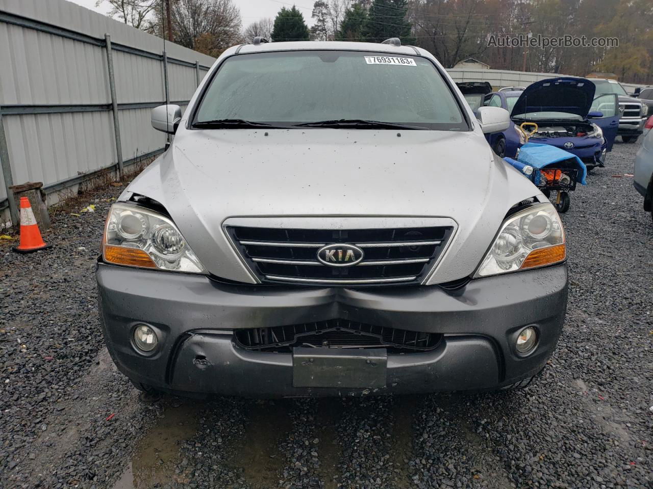 2008 Kia Sorento Ex Silver vin: KNDJD736985789376