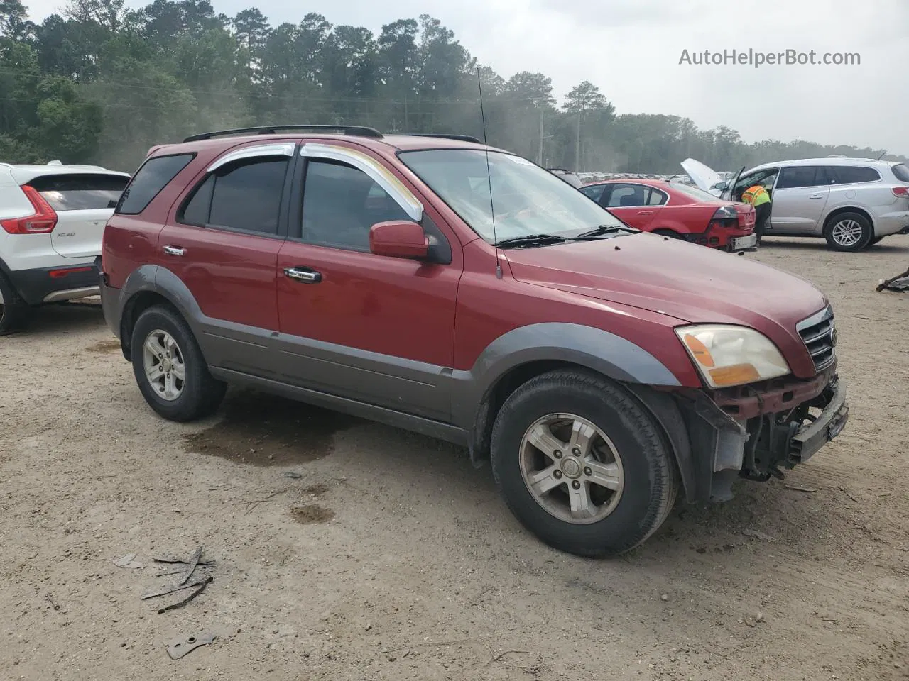 2008 Kia Sorento Ex Maroon vin: KNDJD736985796795