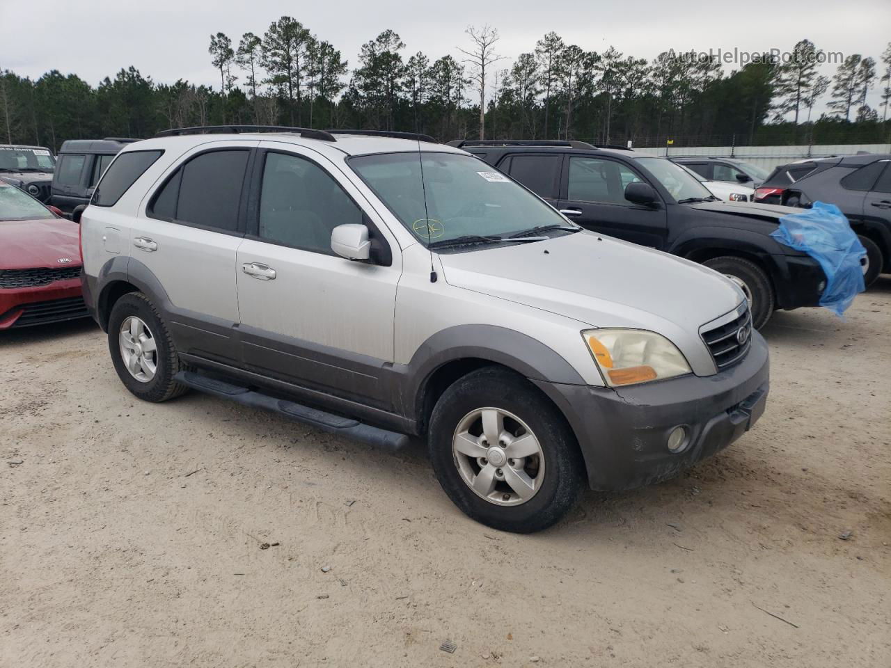 2008 Kia Sorento Ex Silver vin: KNDJD736X85830467