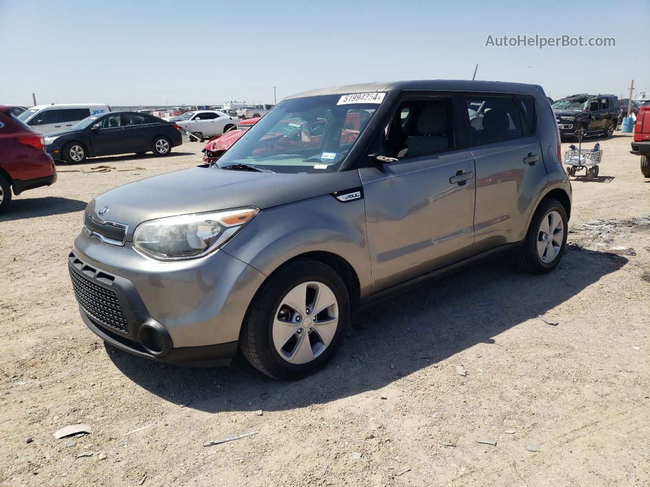 2016 Kia Soul  Gray vin: KNDJN2A20G7339702