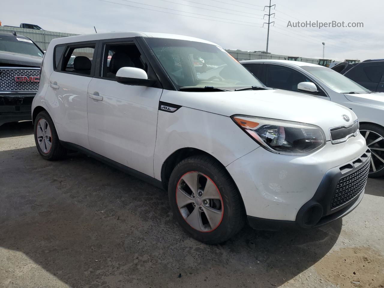 2016 Kia Soul  White vin: KNDJN2A20G7397602