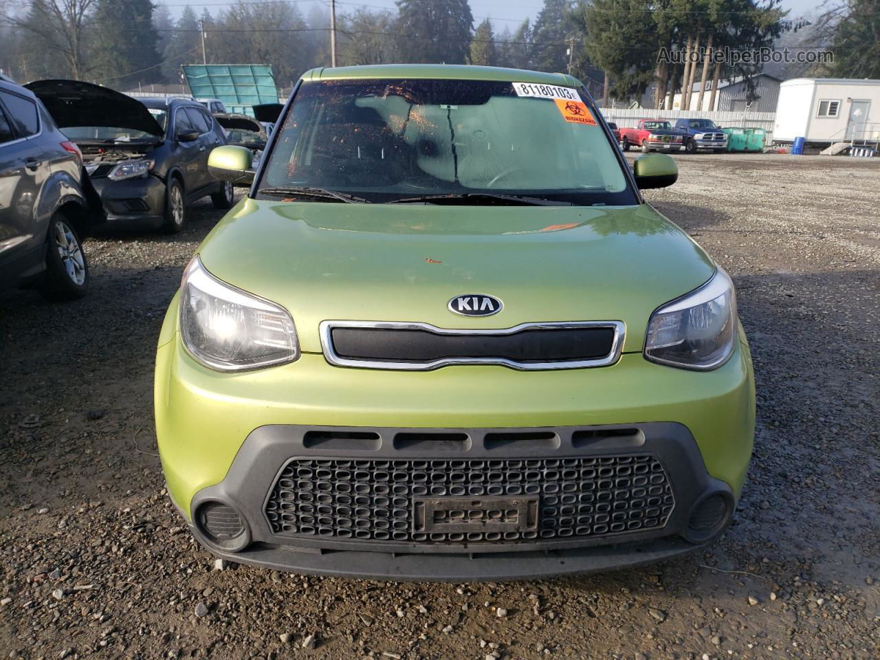 2016 Kia Soul  Зеленый vin: KNDJN2A20G7844638