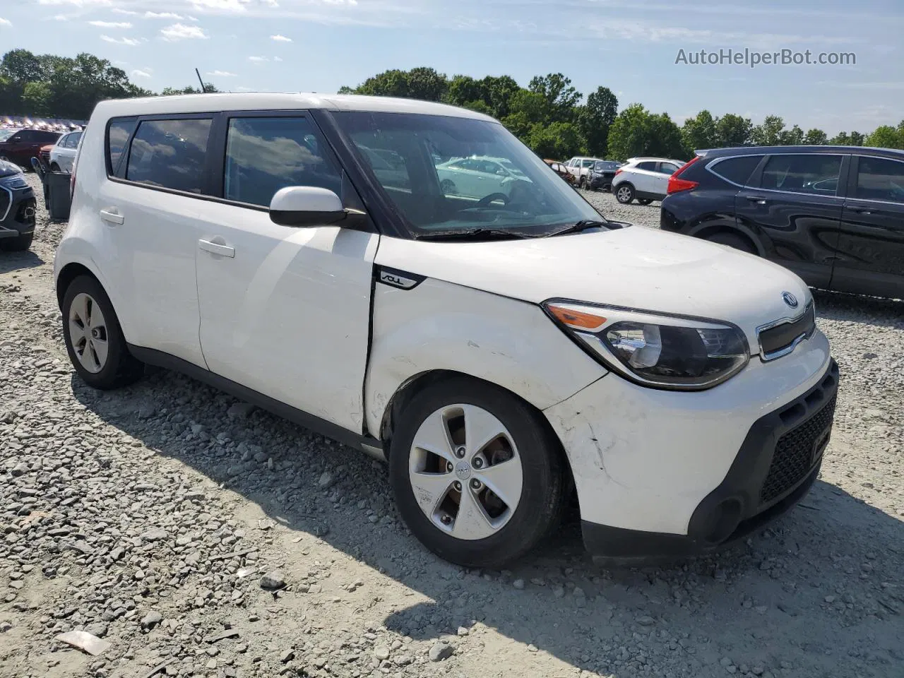 2016 Kia Soul  White vin: KNDJN2A22G7339233