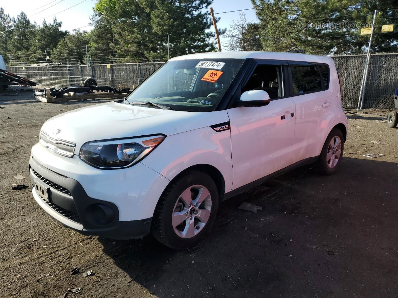 2019 Kia Soul  White vin: KNDJN2A22K7693603