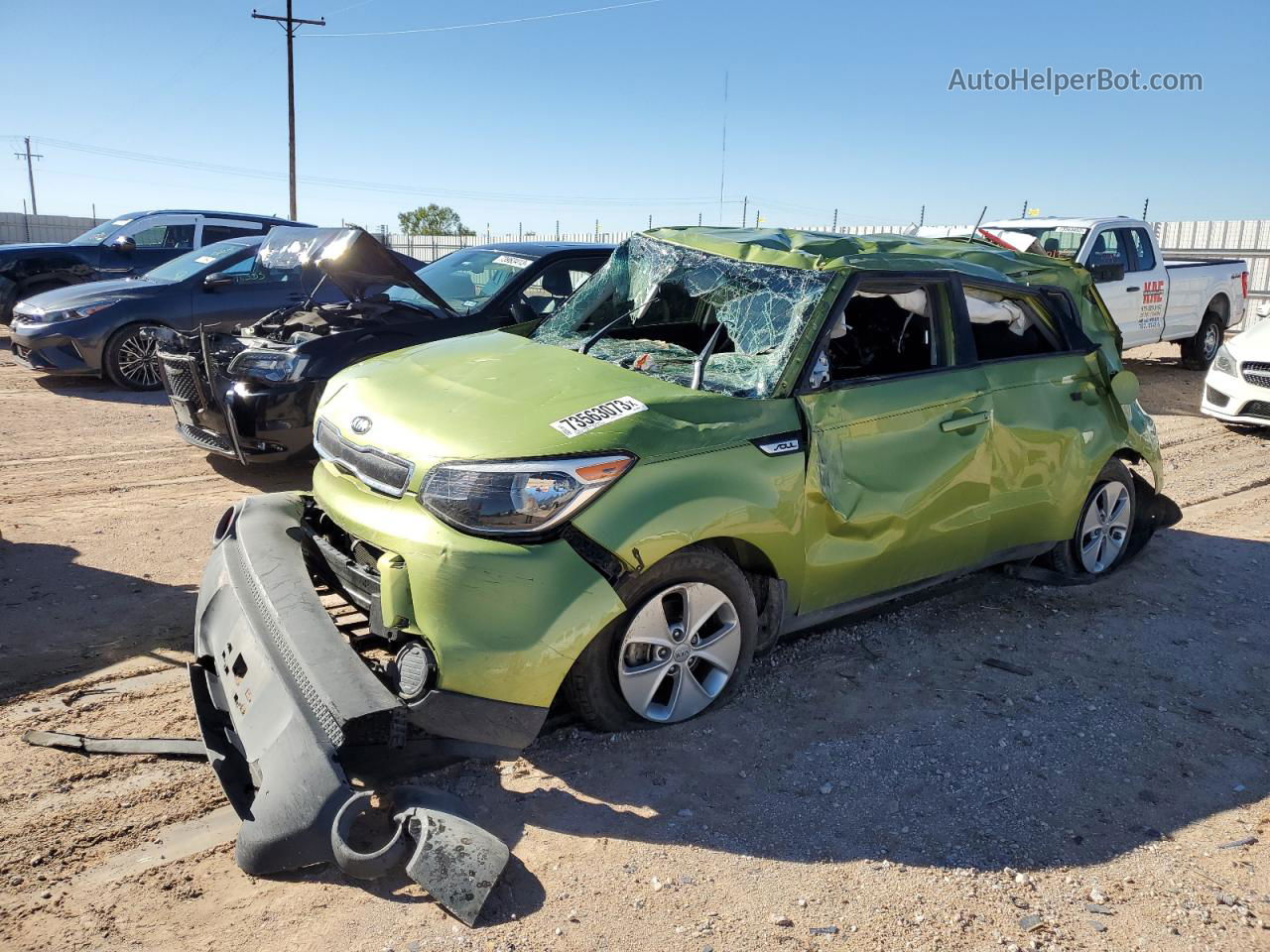 2016 Kia Soul  Green vin: KNDJN2A28G7824914