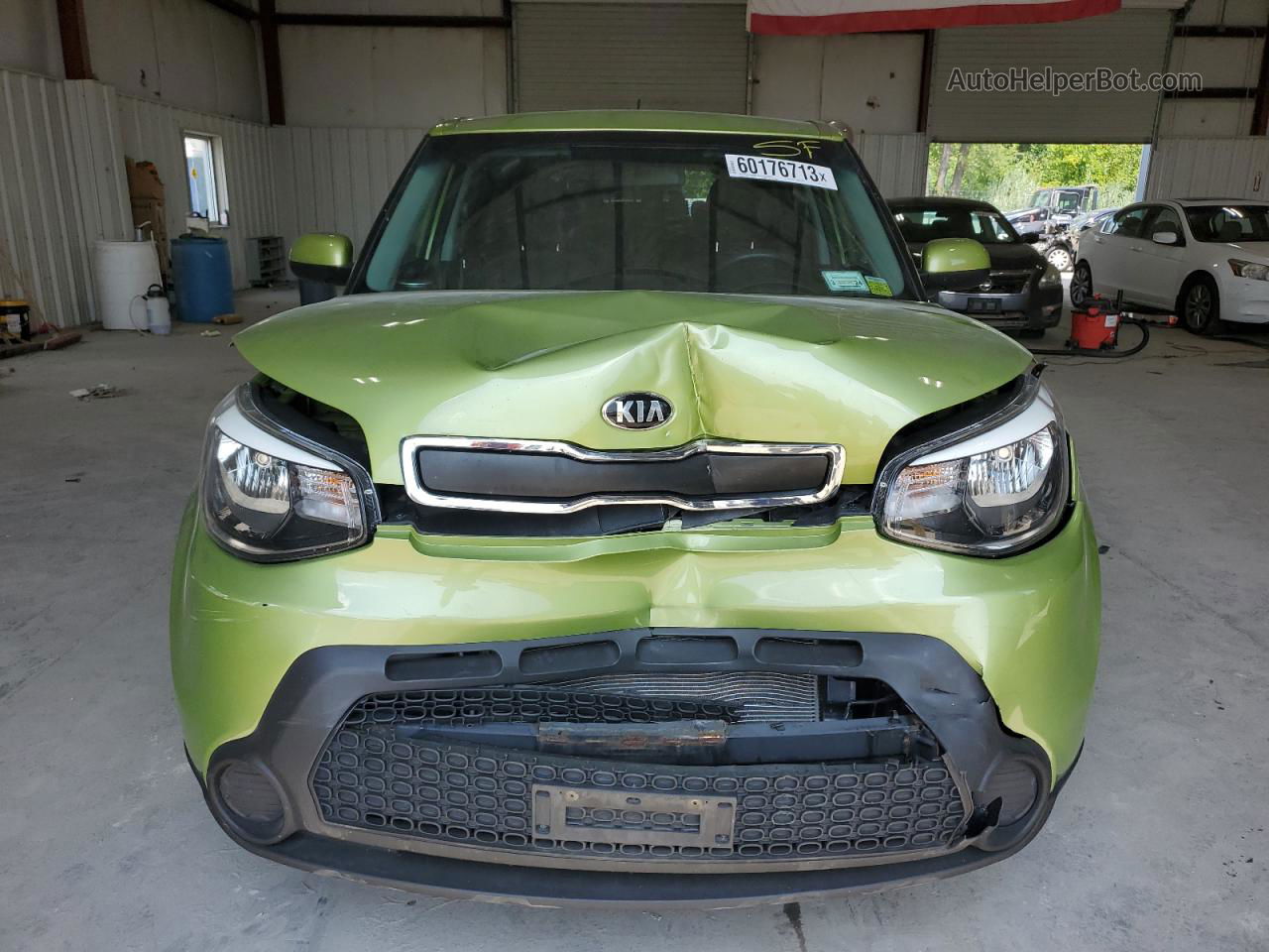 2016 Kia Soul  Зеленый vin: KNDJN2A28G7829174