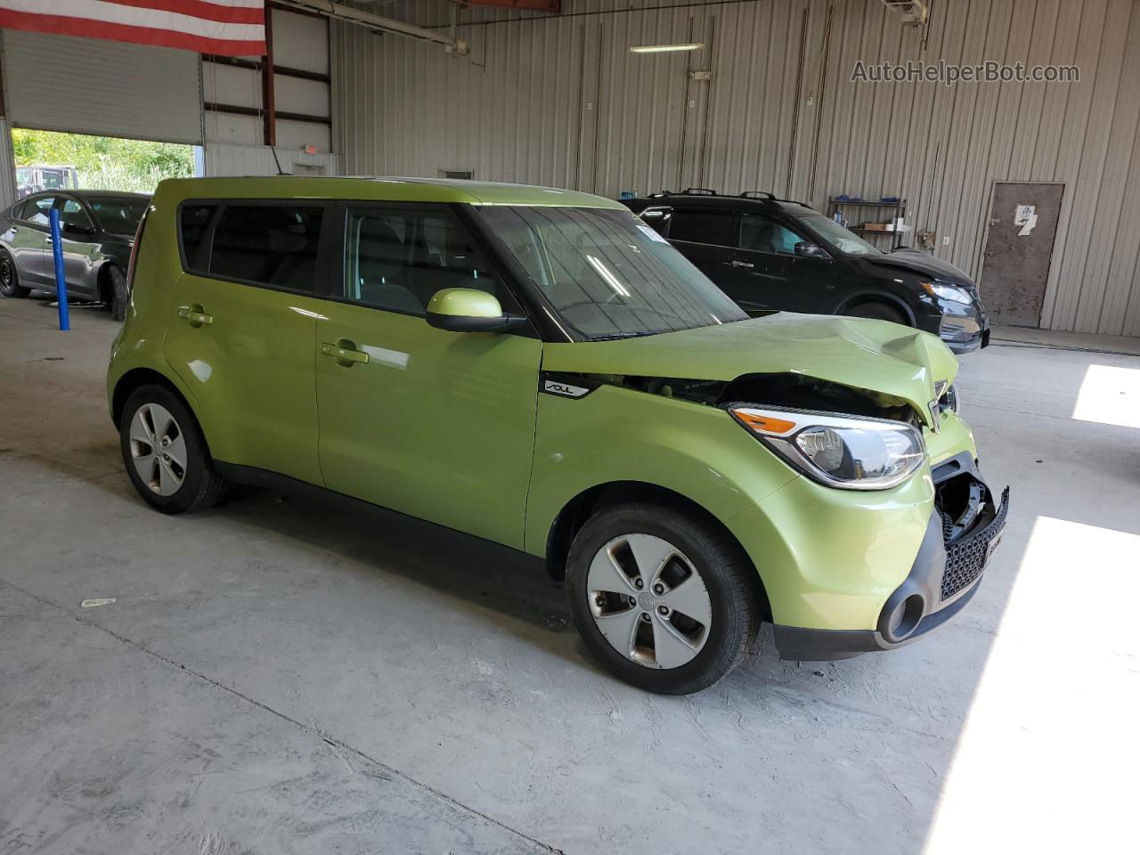 2016 Kia Soul  Зеленый vin: KNDJN2A28G7829174