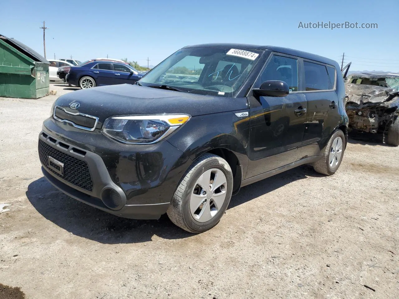 2016 Kia Soul  Черный vin: KNDJN2A29G7328326