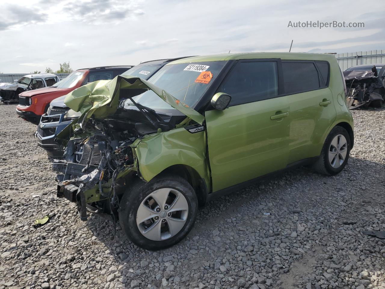 2016 Kia Soul  Зеленый vin: KNDJN2A29G7855170