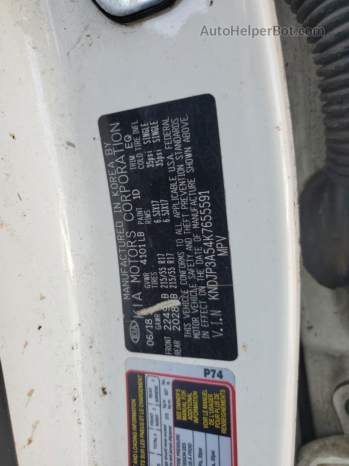 2019 Kia Soul + White vin: KNDJP3A54K7655591