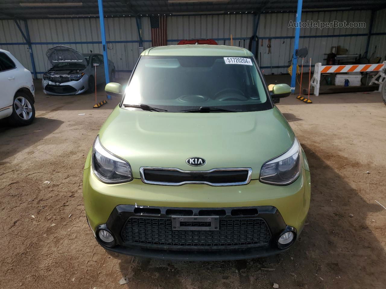 2016 Kia Soul + Зеленый vin: KNDJP3A58G7862301