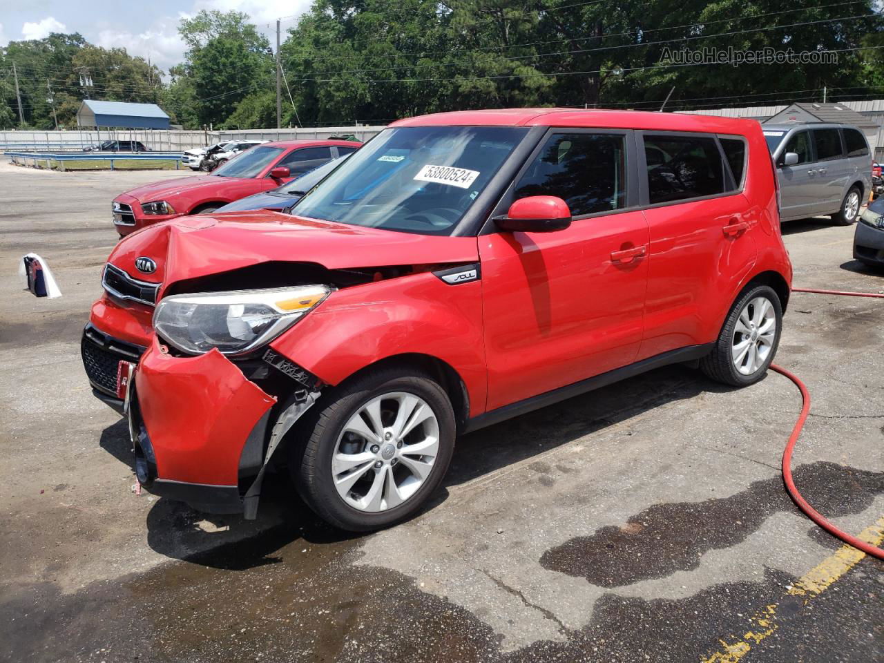 2016 Kia Soul + Красный vin: KNDJP3A58G7863867