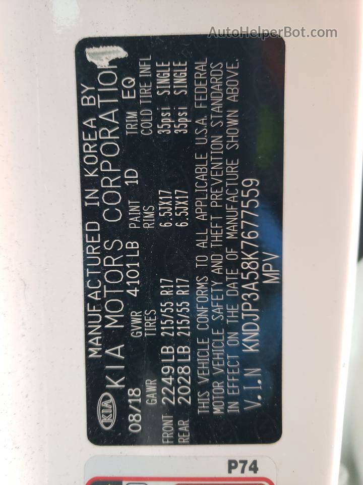 2019 Kia Soul + White vin: KNDJP3A58K7677559
