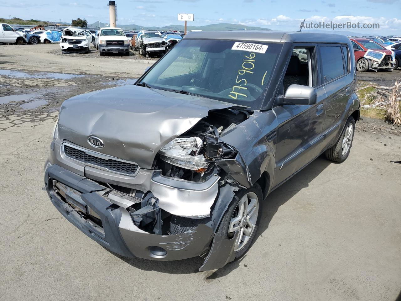 2010 Kia Soul + Gray vin: KNDJT2A24A7163170