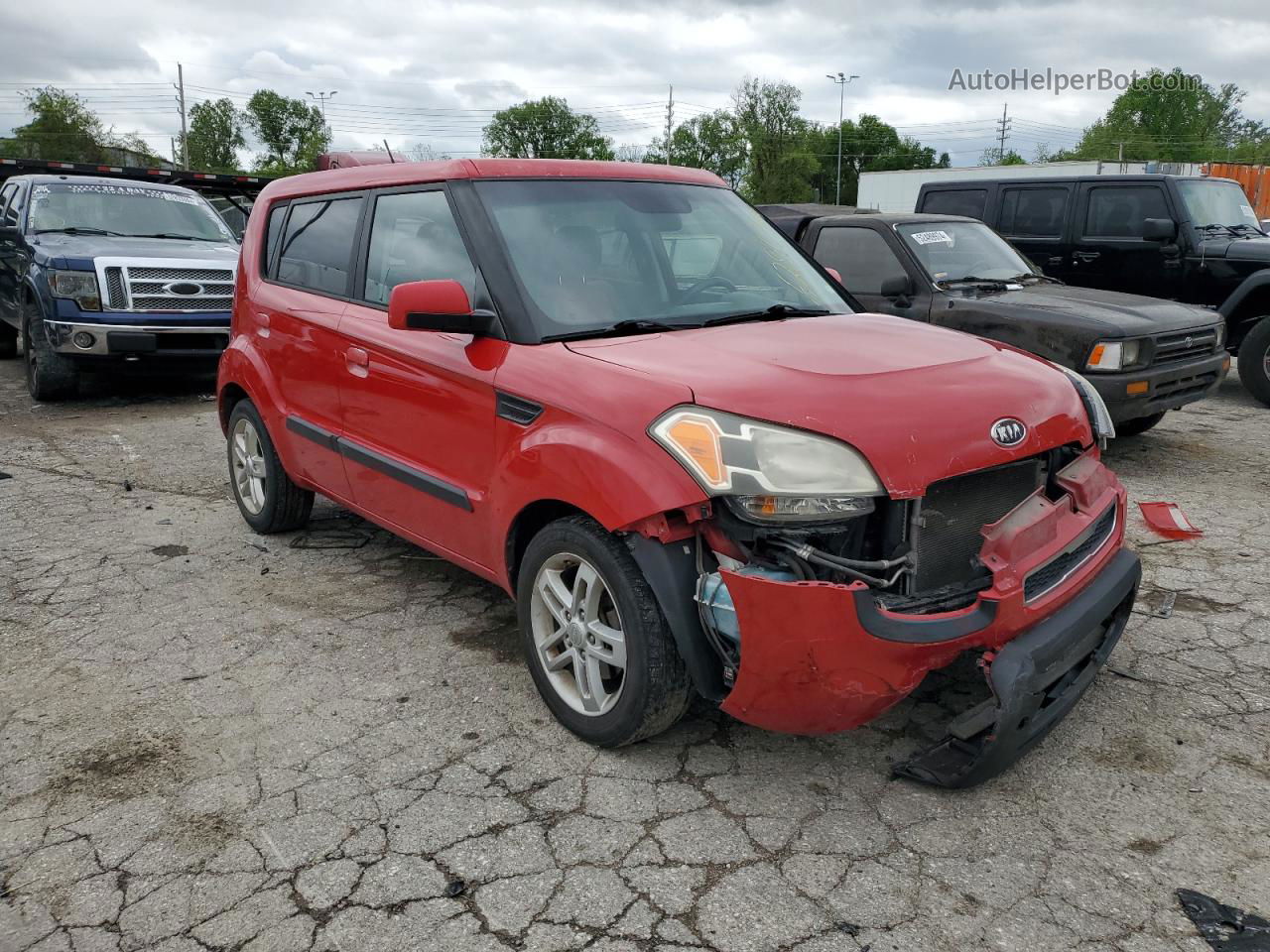 2010 Kia Soul + Red vin: KNDJT2A24A7164206